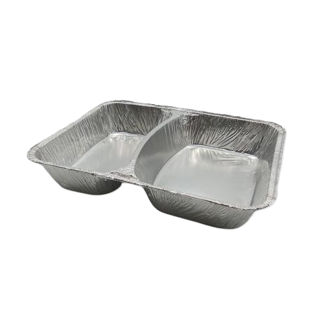 Alu Menü Schale  2-get.  3cm flach - 100 St.