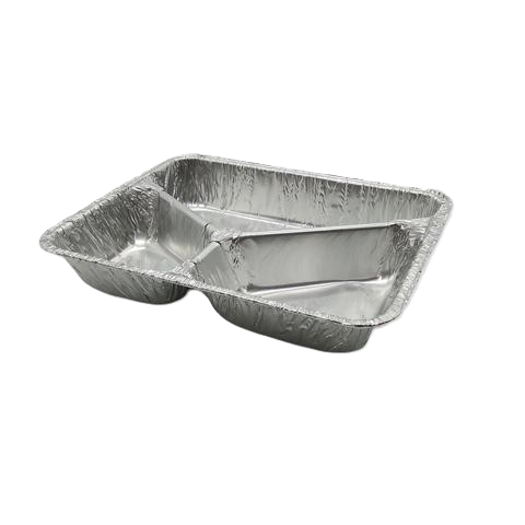 Alu Menü Schale  3-get. 3cm flach - 100 St.
